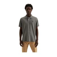 Polo Plain Pique Short Sleeve Golfer Mens - Grey