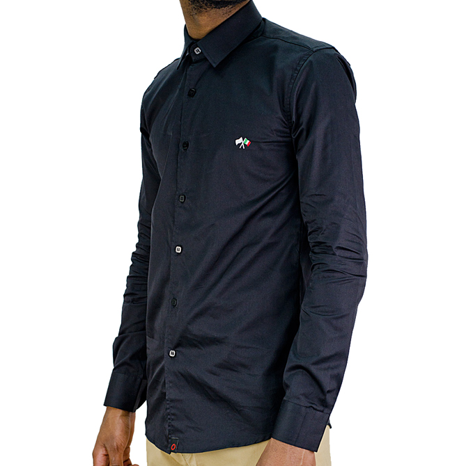 Lorenzini Slim Fit Italian Flag Print Mens Shirt