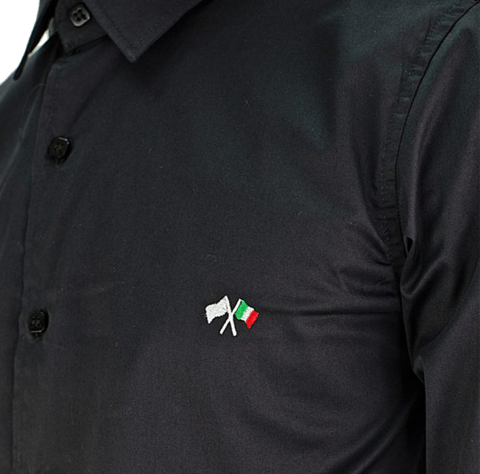 Lorenzini Slim Fit Italian Flag Print Mens Shirt