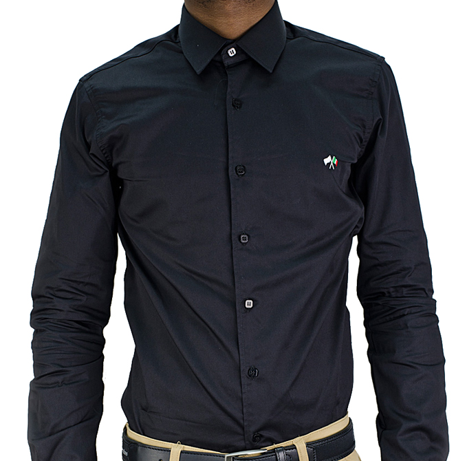 Lorenzini Slim Fit Italian Flag Print Mens Shirt