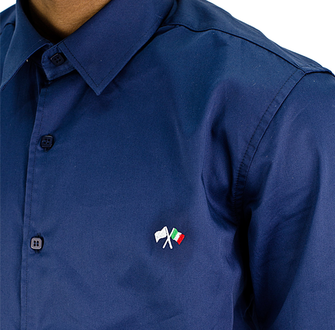 Lorenzini Slim Fit Italian Flag Print Mens Shirt