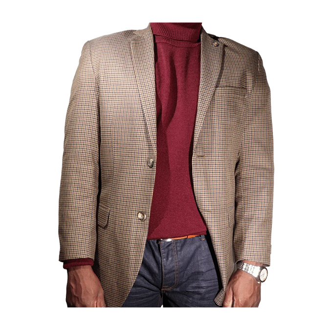 Navada Check Men's Coat
